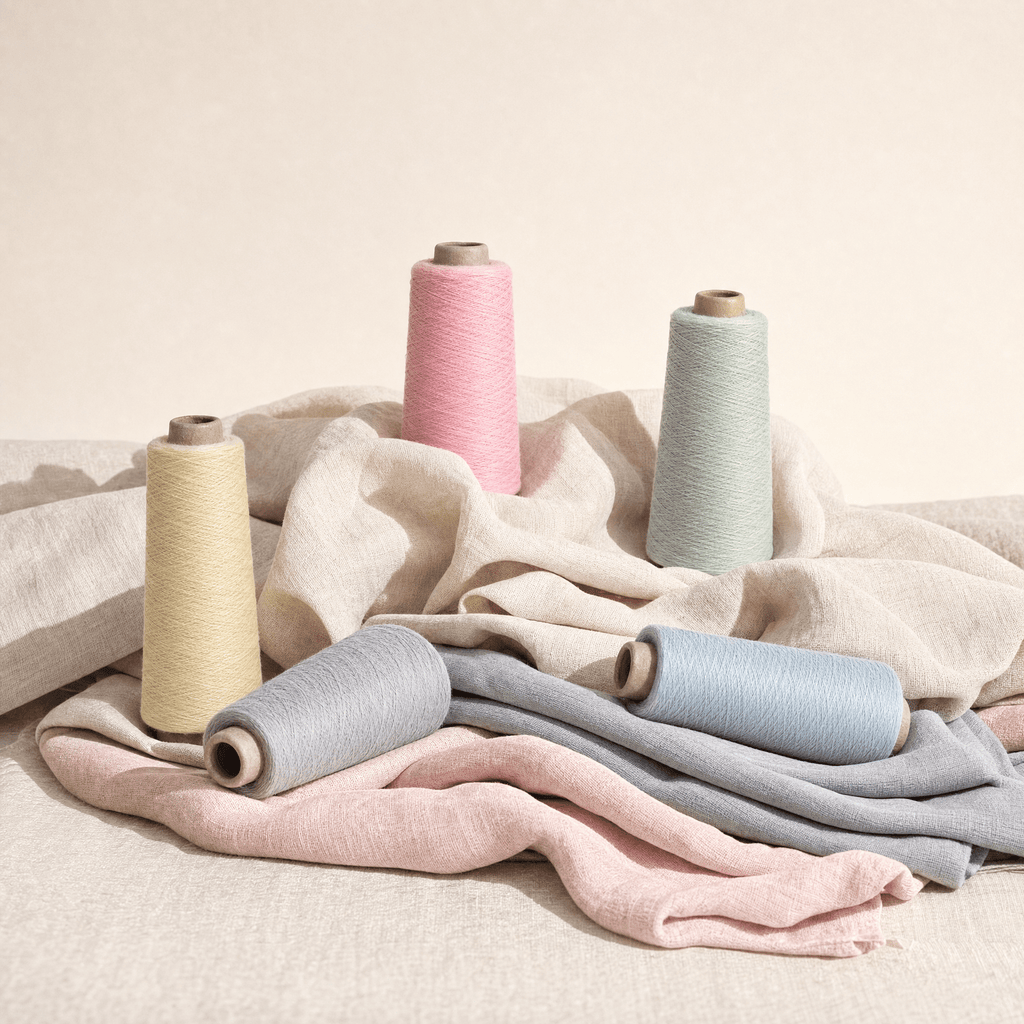 Chaine Trame-100% Tencel Lyocell Marled Yarn in 79 Candy Pink ()