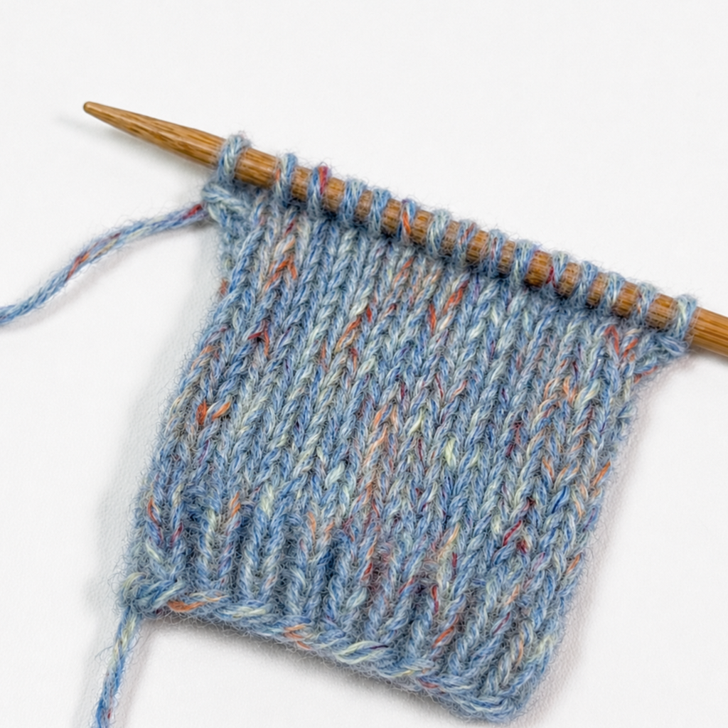 Mist Blue Tweed Wool Blend Yarn