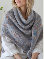 Mist Blue Tweed Wool Blend Yarn