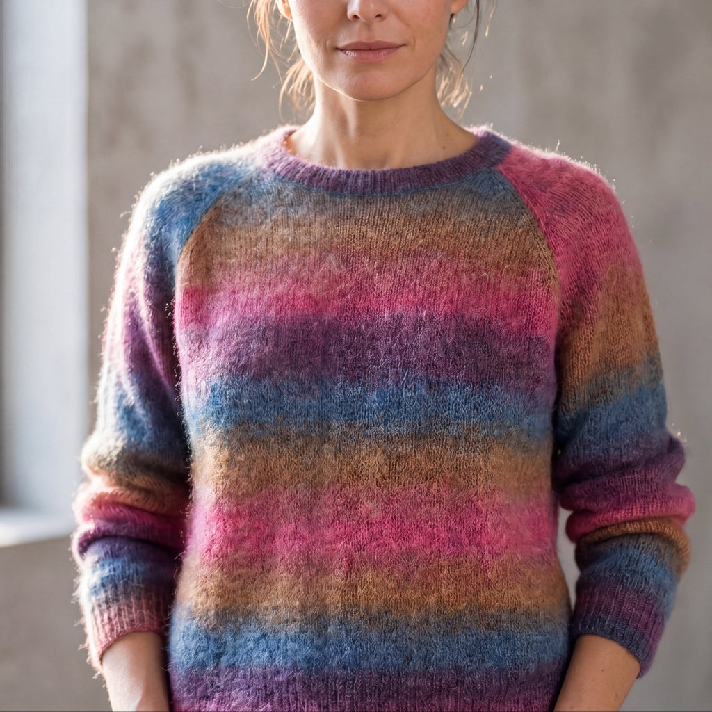 Chaine Trame - Berry Nebula | Hand - dyed Gradient Mohair Wool Yarn in 50g ()