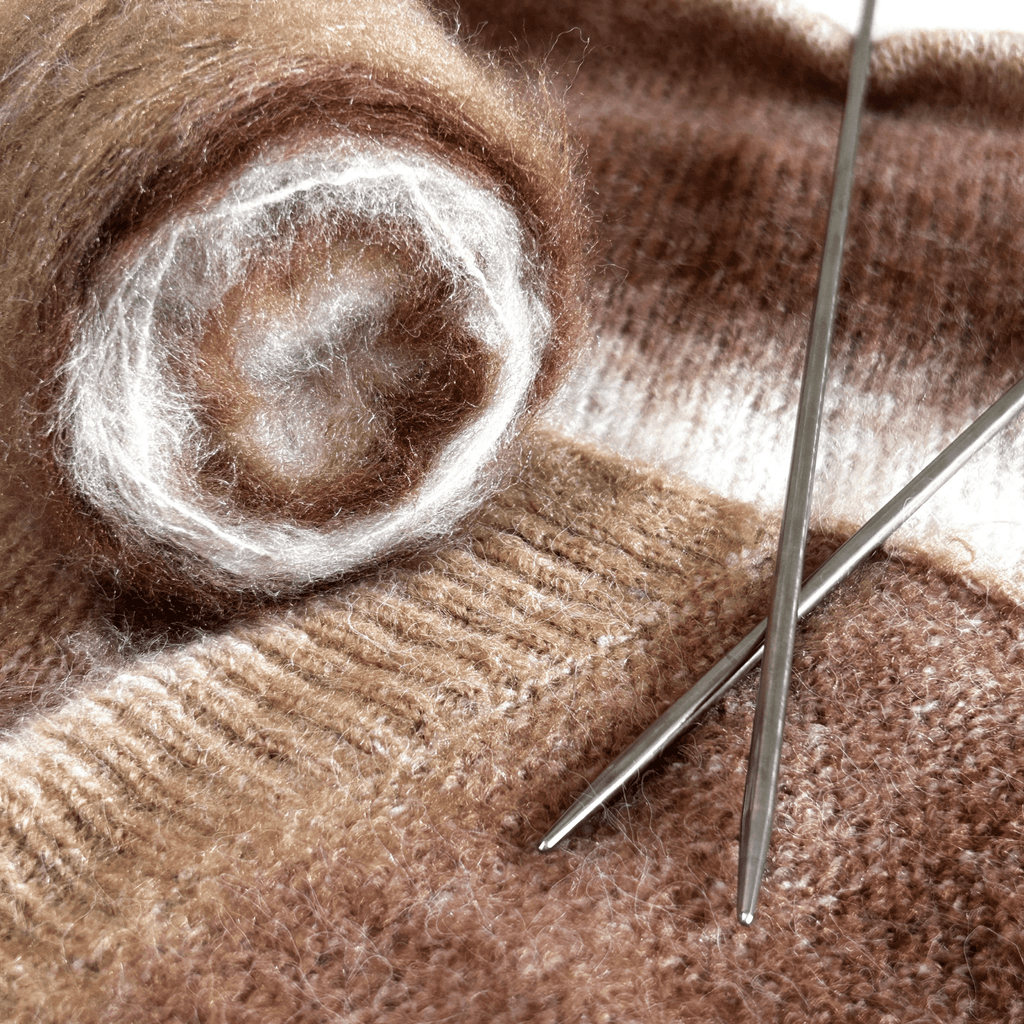 Chaine Trame - Caramel Cream | Hand - dyed Gradient Mohair Wool Yarn in 50g ()