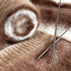 Chaine Trame - Caramel Cream | Hand - dyed Gradient Mohair Wool Yarn in 50g ()