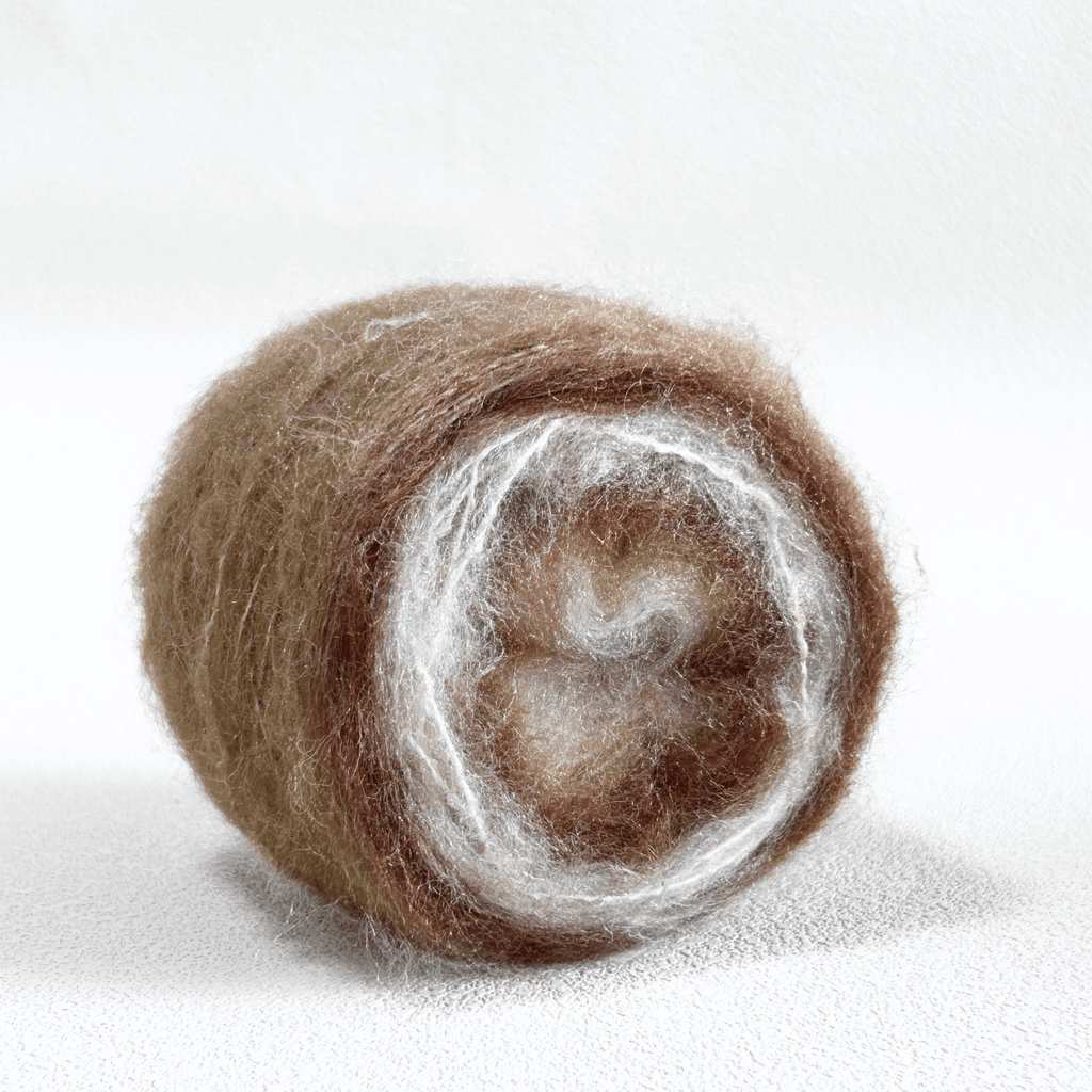 Chaine Trame - Caramel Cream | Hand - dyed Gradient Mohair Wool Yarn in 50g ()
