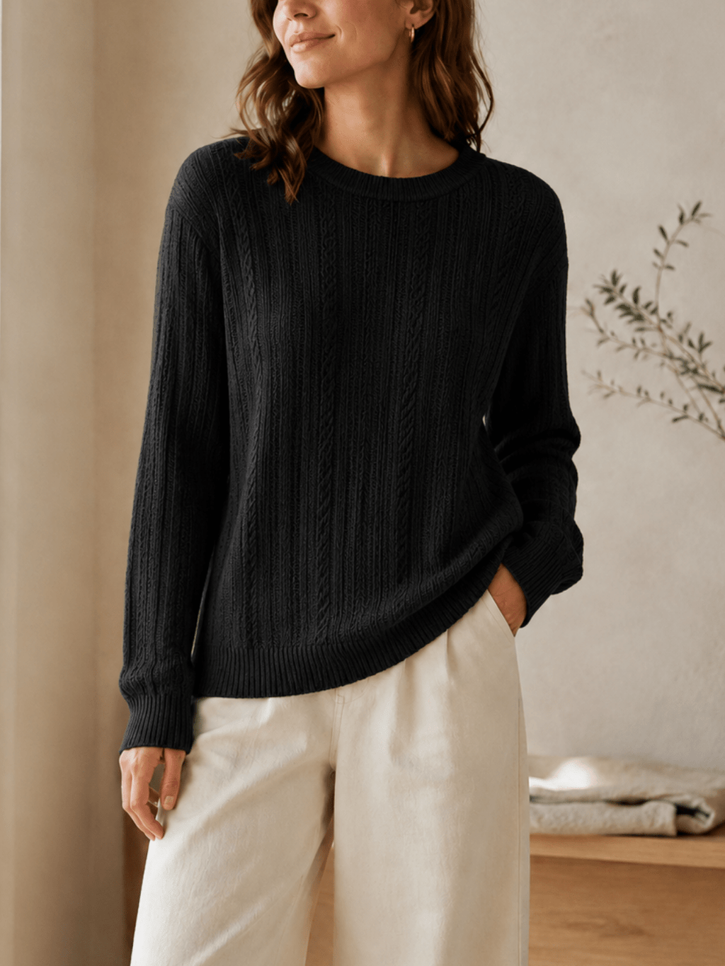 Chaine Trame-Cashmere Wool Blend Yarn in Y01 Soft Ivory ()