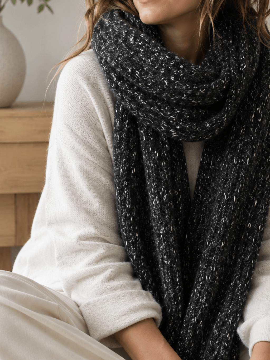 Chaine Trame-Charcoal Tweed Wool Blend Yarn in 50g ()