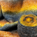 Chaine Trame - Cinder Glow | Hand - dyed Gradient Mohair Wool Yarn in 50g ()