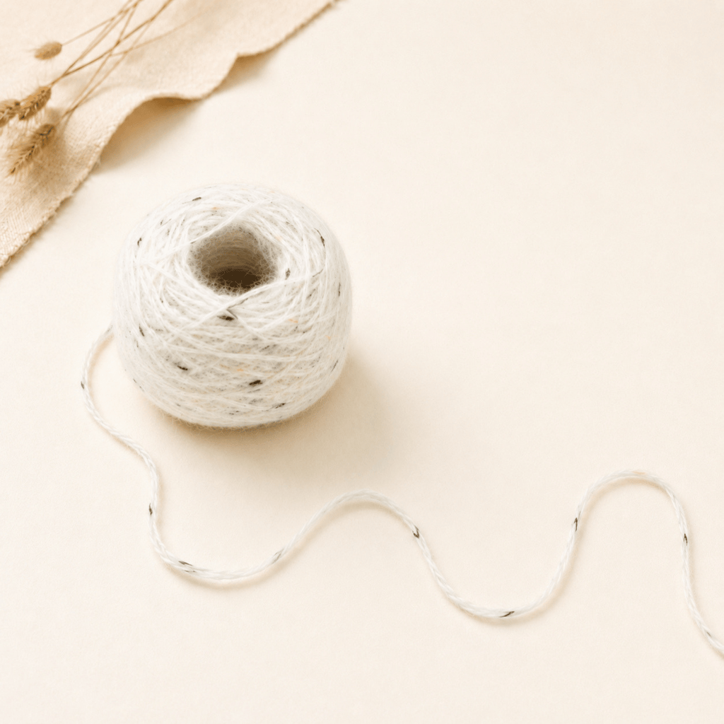 Chaine Trame-Cream Tweed Wool Blend Yarn in 50g ()