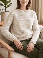 Chaine Trame-Cream Tweed Wool Blend Yarn in 50g ()