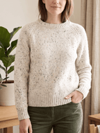 Chaine Trame-Cream Tweed Wool Blend Yarn in 50g ()
