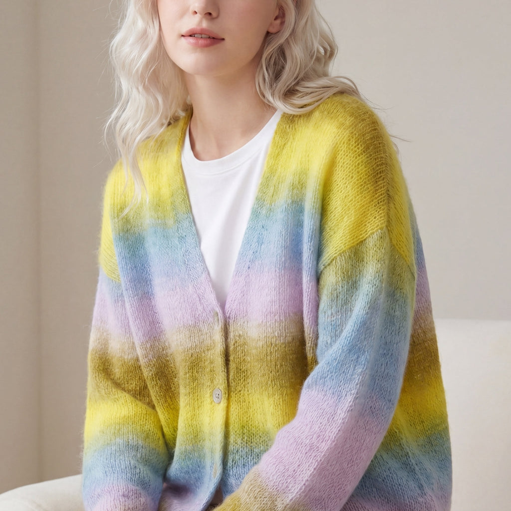Chaine Trame - Dune Glow | Hand - dyed Gradient Mohair Wool Yarn in 50g ()