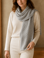 Chaine Trame-Merino Wool Cashmere Yarn | 3-Strand for Knitting & Crochet in Light Heather Grey ()