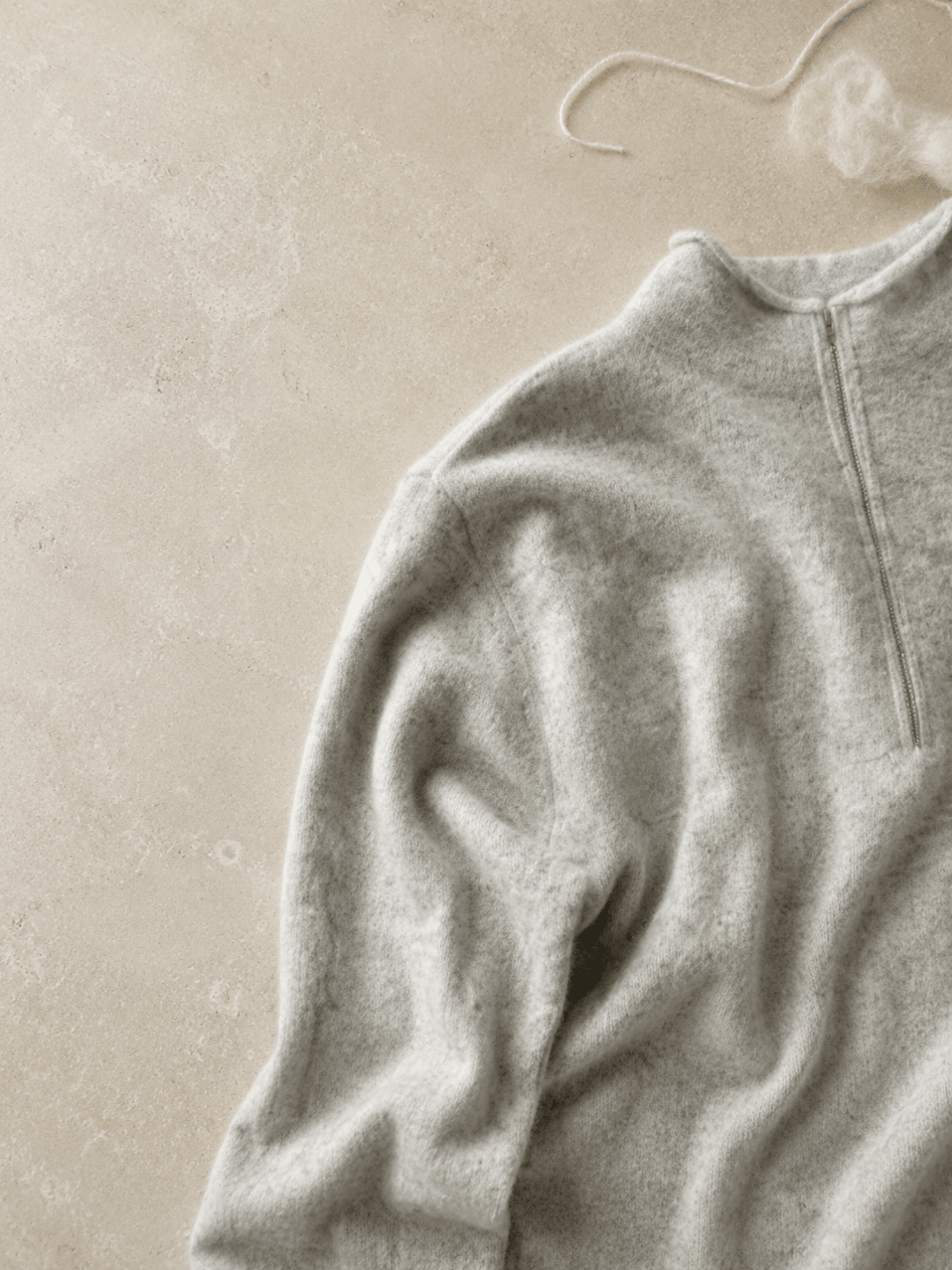 Chaine Trame-Merino Wool Cashmere Yarn in Light Grey Mélange ()