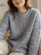 Chaine Trame-Mist Blue Tweed Wool Blend Yarn in 50g ()