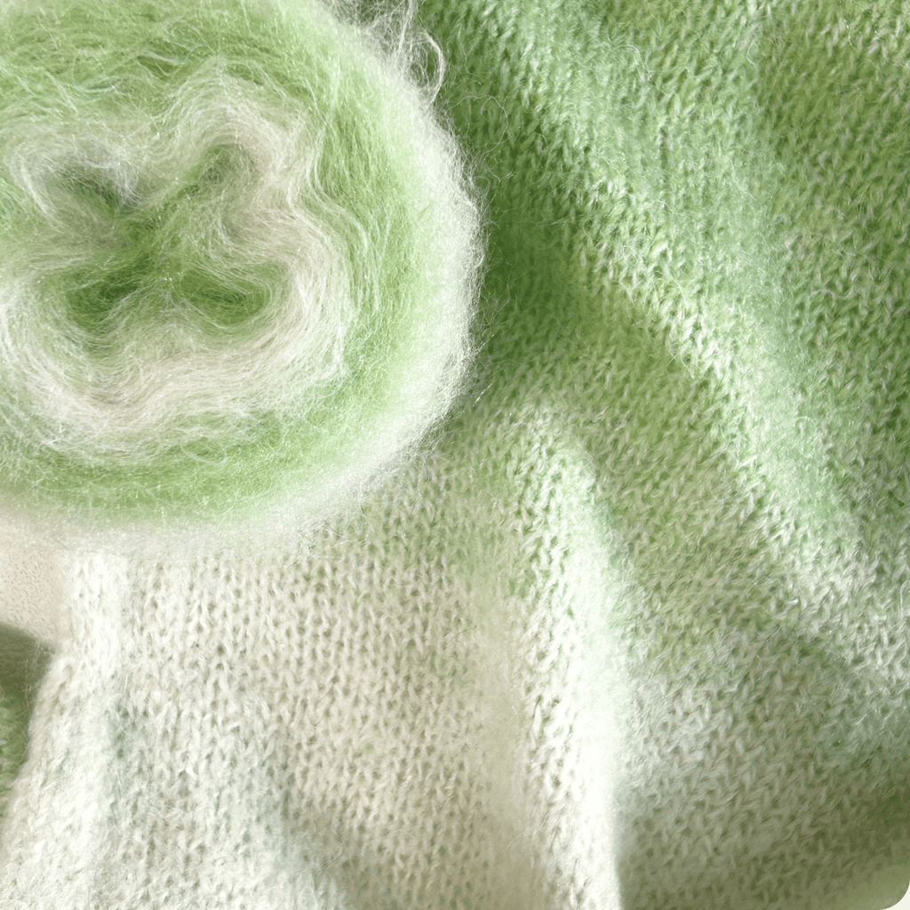 Chaine Trame - Mist Mint | Hand - dyed Gradient Mohair Wool Yarn in 50g ()