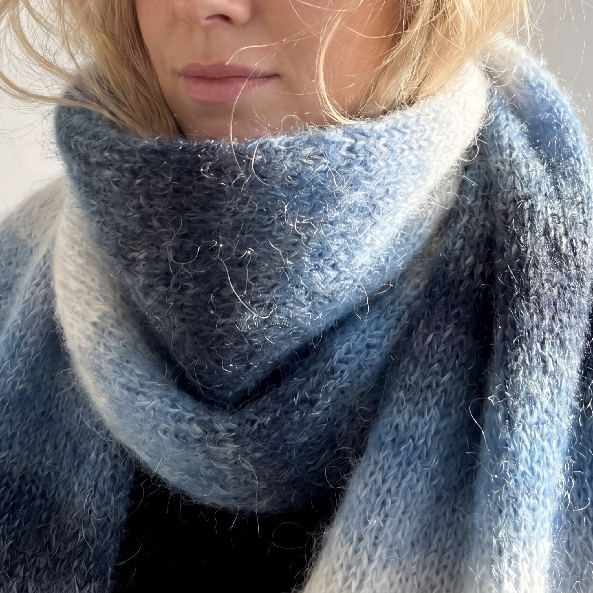 Chaine Trame - Moon Tide | Hand - dyed Gradient Mohair Wool Yarn in 50g ()