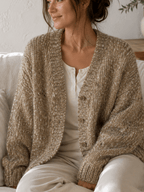 Chaine Trame-Oatmeal Brown Tweed Wool Blend Yarn in 50g ()