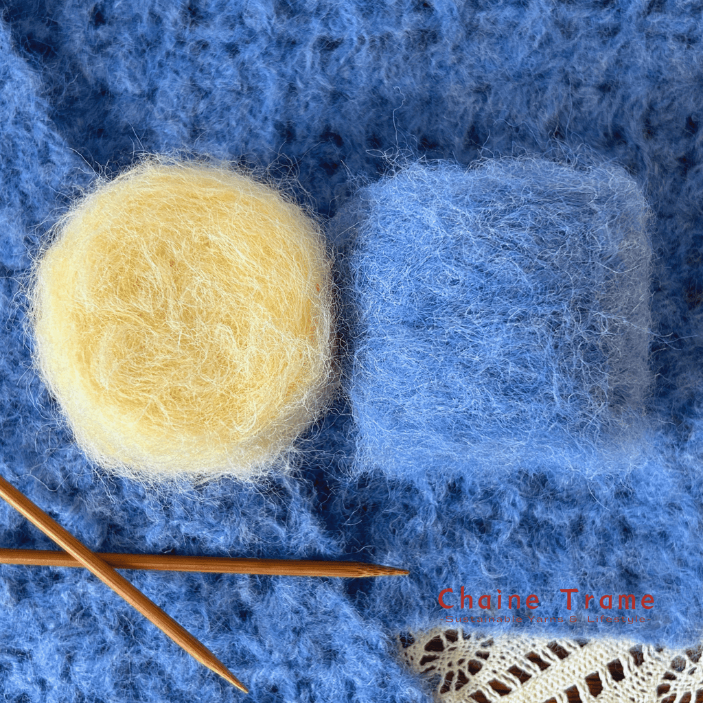 Chaine Trame - Premium Wool Mohair Yarn in H01 White ()