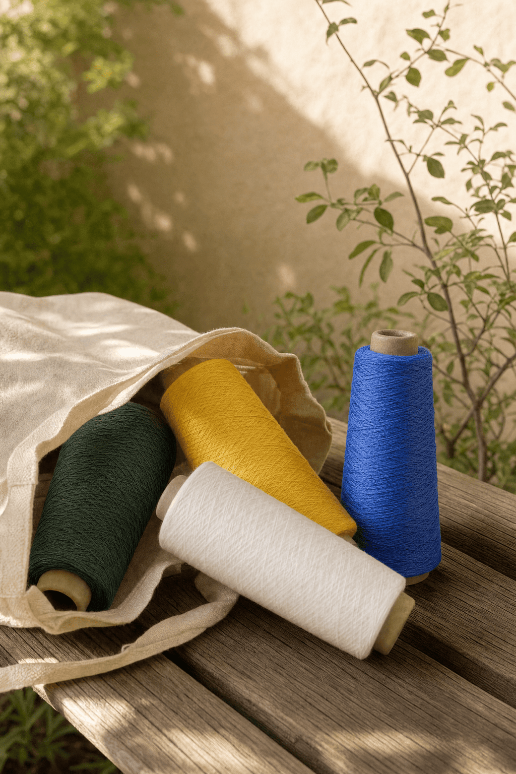 Chaine Trame-Subtle Shimmer Tencel Lyocell Nylon Yarn in Azure Blue ()