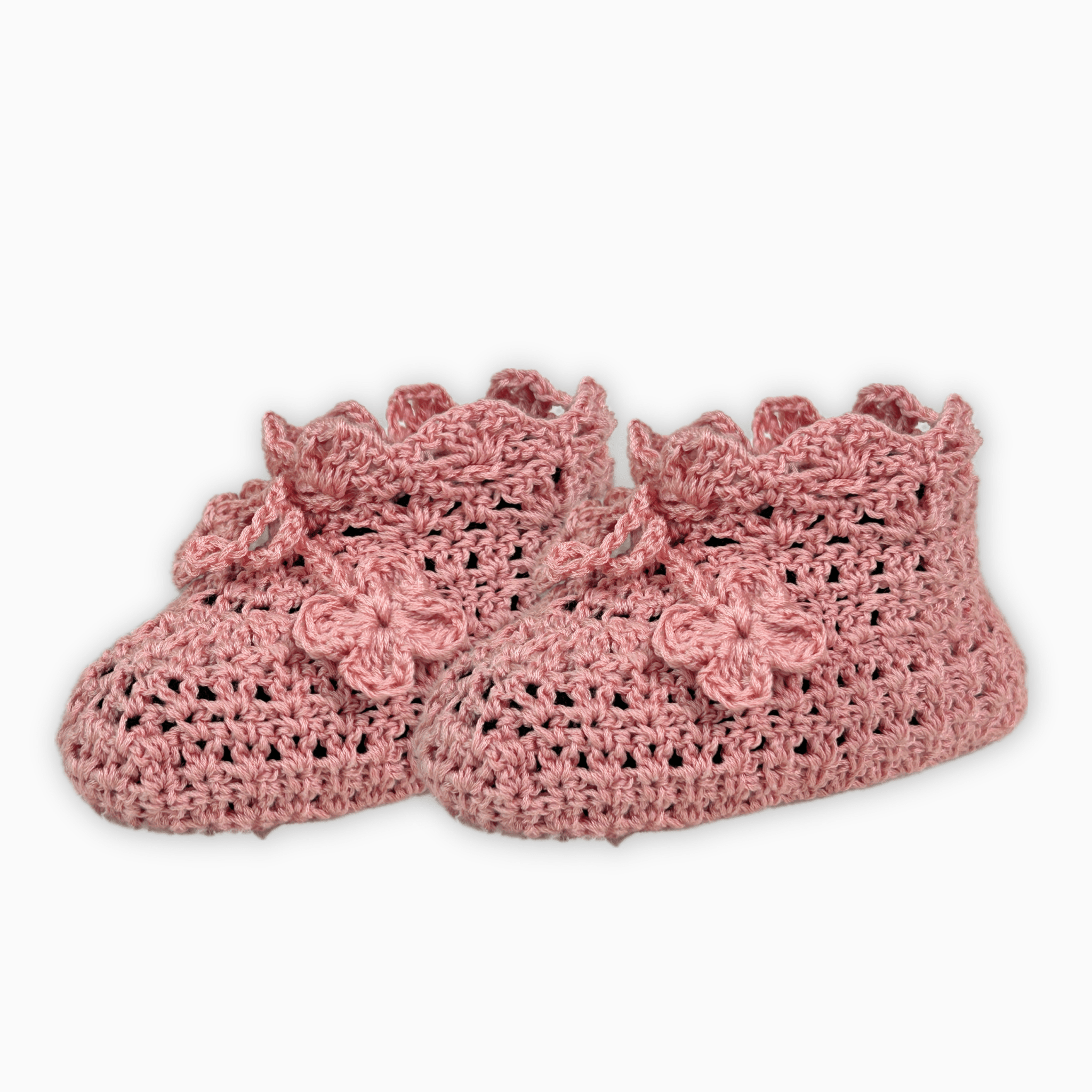 Chaine Trame - Tencel Lyocell Baby Shoes Crochet Kit in 2 White ()