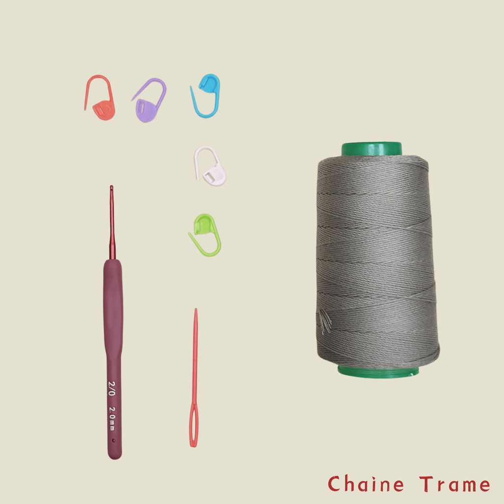 Chaine Trame - Tencel Lyocell Baby Shoes Crochet Kit in 2 White ()