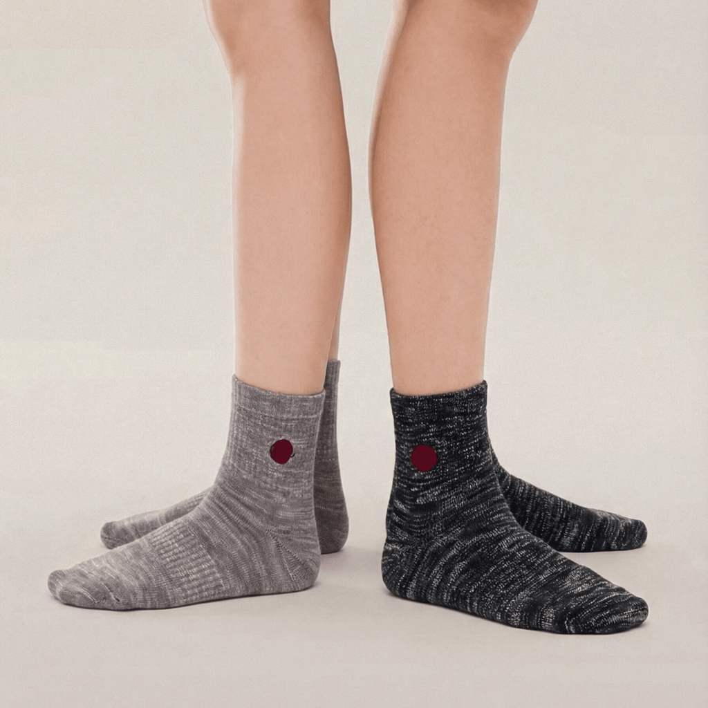 Chaine Trame - Unisex Lyocell Blended Ankle Socks in Lavender Twist ()