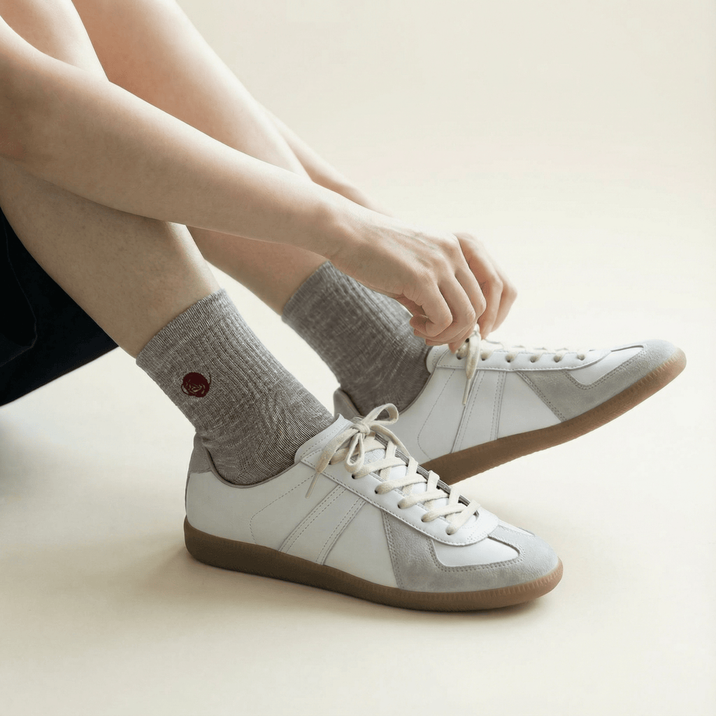 Chaine Trame - Unisex Lyocell Blended Ankle Socks in Lavender Twist ()