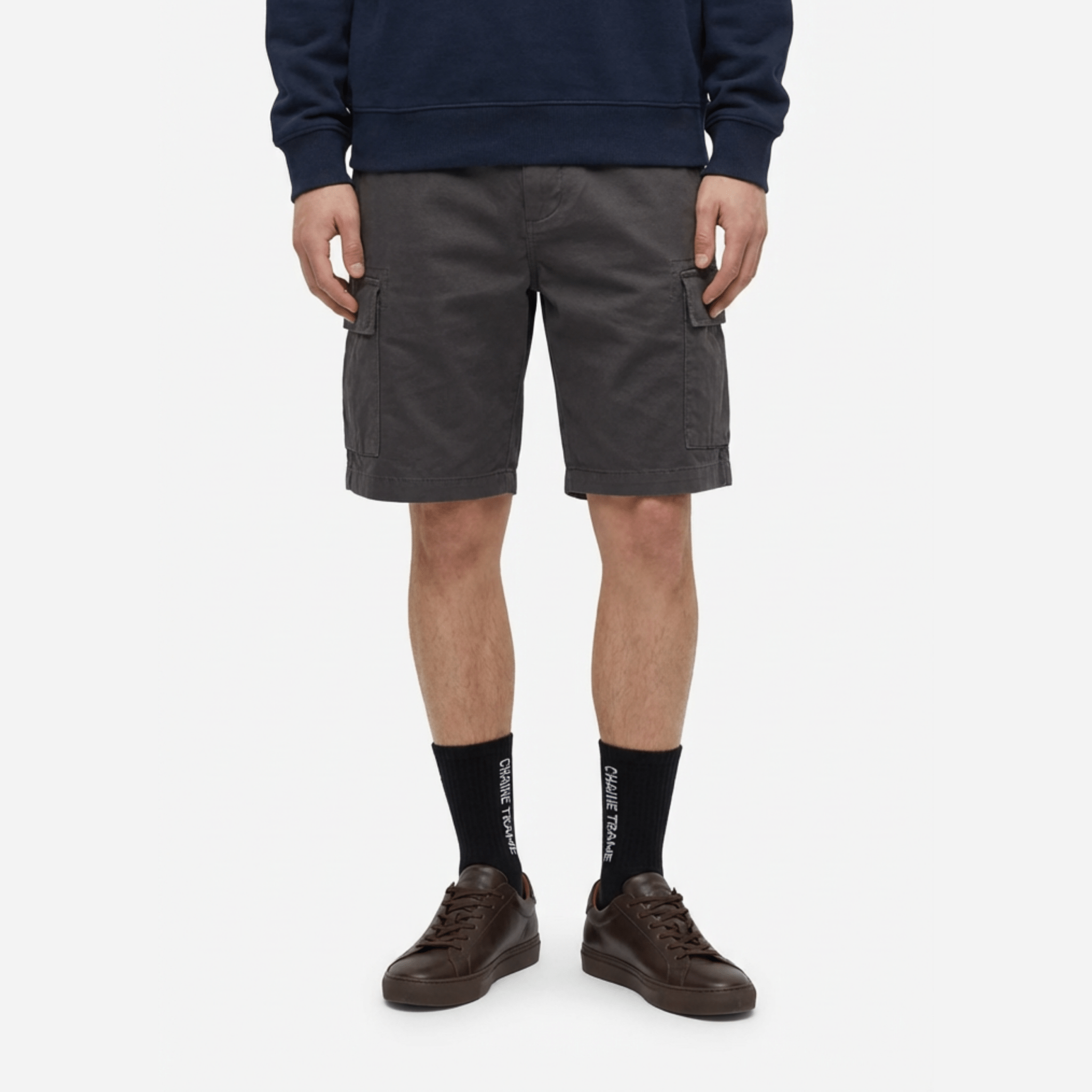 Chaine Trame - Unisex Lyocell Crew Socks in White ()