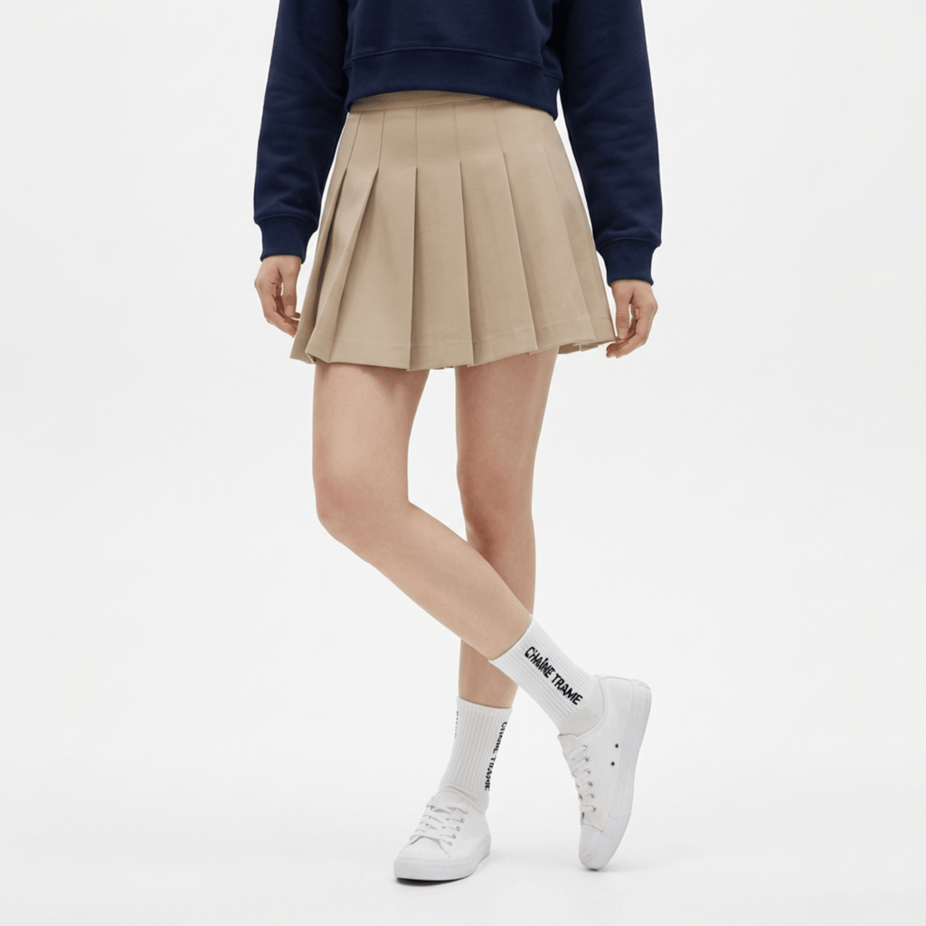 Chaine Trame - Unisex Lyocell Crew Socks in White ()