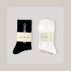 Chaine Trame - Unisex Lyocell Crew Socks in White ()