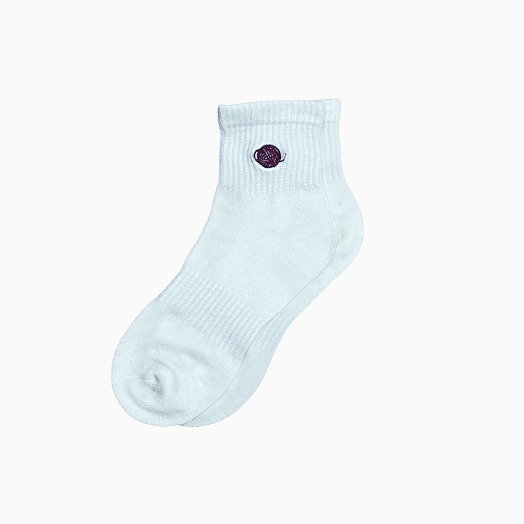 Chaine Trame - Unisex Tencel Lyocell Blended Ankle Socks in Lavender Twist ()