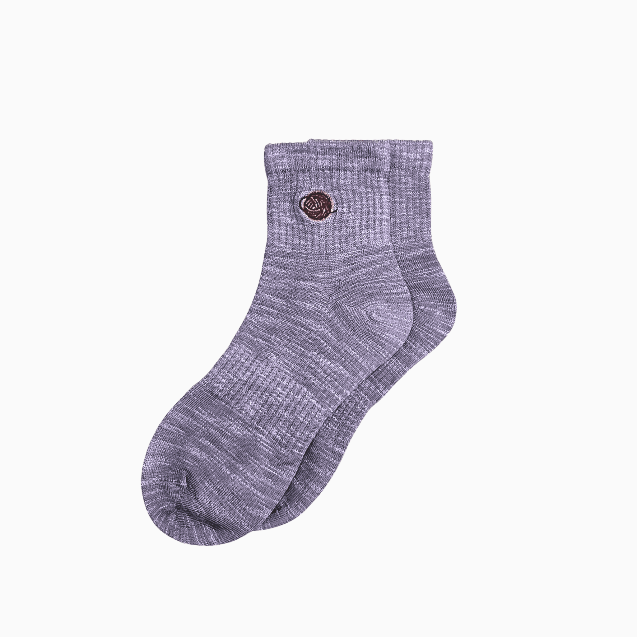 Chaine Trame - Unisex Tencel Lyocell Blended Ankle Socks in Lavender Twist ()